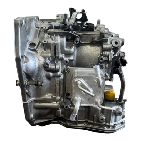 Close-up of a metallic automotive engine block