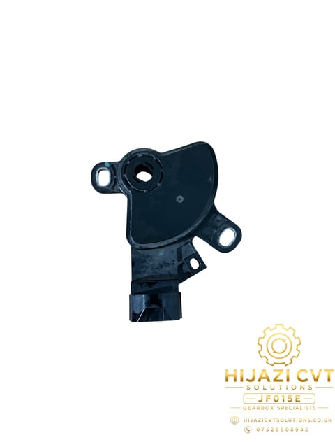 Black plastic CVT gearbox bracket component with mounting holes and logo watermark